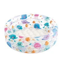 INTEX 57106NP Bazén s motívom dinosaura, 3 kruhový, pre bábätká, 61 x 22 cm 