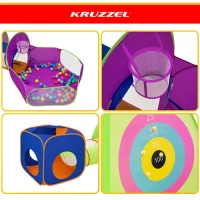 KRUZZEL 27684 Dětský stan 5 v 1 s tunely