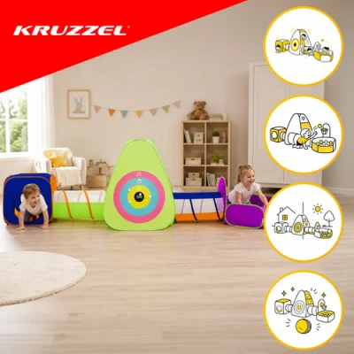 KRUZZEL 27684 Dětský stan 5 v 1 s tunely