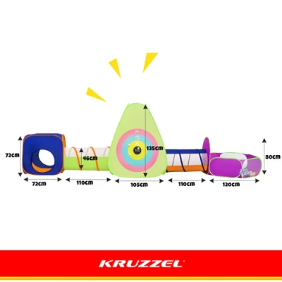KRUZZEL 27684 Dětský stan 5 v 1 s tunely