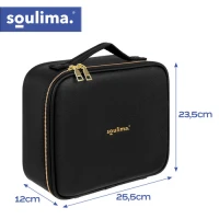 Soulima 27236 LED kosmetický kufřík se zrcátkem, černý