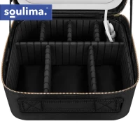 Soulima 27236 LED kosmetický kufřík se zrcátkem, černý