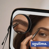 Soulima 27236 LED kosmetický kufřík se zrcátkem, černý