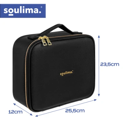 Soulima 27236 LED kosmetický kufřík se zrcátkem, černý