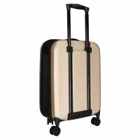 KIK KX2785 Skladací cestovný kufor na kolieskach, ABS, 45 l, šampanská farba
