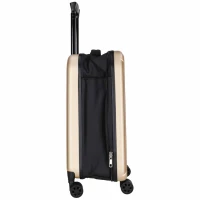 KIK KX2785 Skladací cestovný kufor na kolieskach, ABS, 45 l, šampanská farba