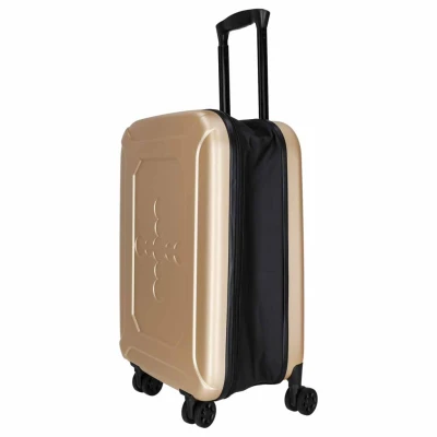 KIK KX2785 Skladací cestovný kufor na kolieskach, ABS, 45 l, šampanská farba