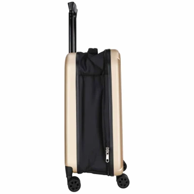 KIK KX2785 Skladací cestovný kufor na kolieskach, ABS, 45 l, šampanská farba