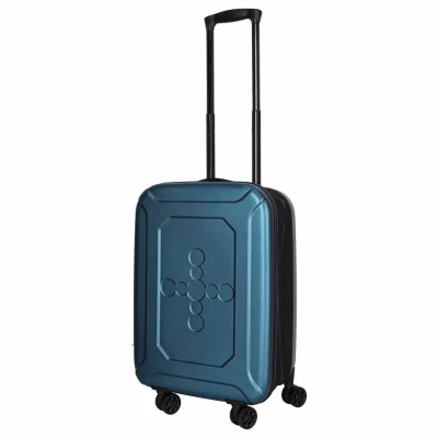 KIK KX2785 Skládací cestovní kufr na kolečkách, ABS, 45 l , modrý