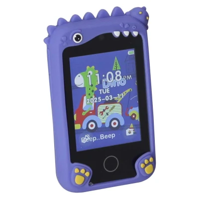 KIK KX2715 Dětský smartphone s fotoaparátem, hrami a MP3, 8 GB, dinosaurus, modrý