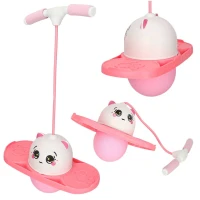 KIK KX2631 Skákadlo pro děti Pogo Jumper, bílo-růžové