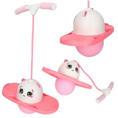 KIK KX2631 Skákadlo pro děti Pogo Jumper, bílo-růžové