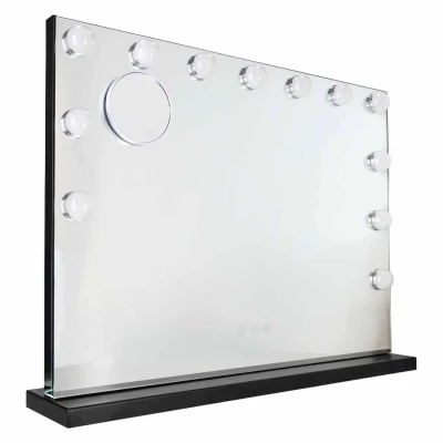 KIK KX2711 LED kosmetické zrcátko s 15 žárovkami, zvětšení 10x, regulace jasu