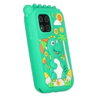 KIK KX2715 Detský smartfón s fotoaparátom, hrami a MP3, 8 GB, dinosaurus, zelený
