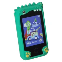 KIK KX2715 Detský smartfón s fotoaparátom, hrami a MP3, 8 GB, dinosaurus, zelený