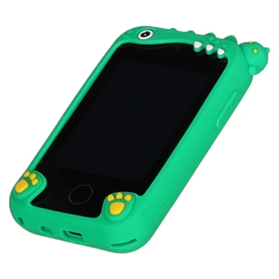 KIK KX2715 Detský smartfón s fotoaparátom, hrami a MP3, 8 GB, dinosaurus, zelený
