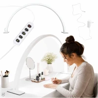 KIK KX2643 Kosmetická LED bezstínová stolní lampa na manikúru - oblouk, bílá