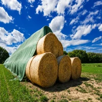 RealG RC-K-2100 Ochranná netkaná textilie na stohy slámy/sena 9,8×12,5 m 120 g/m², zelená