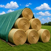 RealG RC-K-2100 Ochranná netkaná textilie na stohy slámy/sena 9,8×12,5 m 120 g/m², zelená