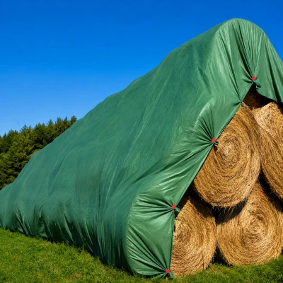 RealG RC-K-2100 Ochranná netkaná textilie na stohy slámy/sena 9,8×12,5 m 120 g/m², zelená