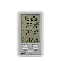 Izoxis 27912 Meteorologická stanice s vlhkoměrem 14,5 x 8 x 2,4 cm, bílo-šedá