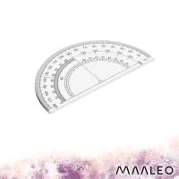 Maaleo 27975 Geometrická sada s kružítkem, pravítkem a úhloměrem, 7dílná, zelená
