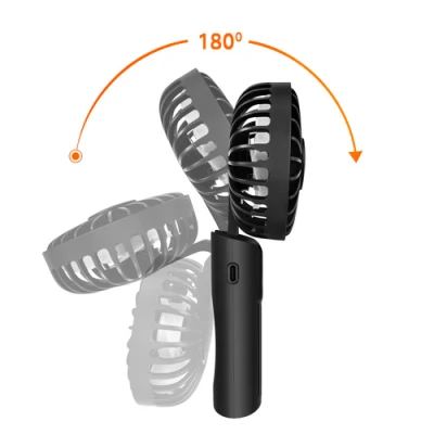Ruhhy 27781 Mini ruční ventilátor s LED displejem, USB‑C, 2400 mAh, černý