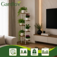 Gardlov 27790 Stojan na květiny 120 x 23,5 x 42 cm, 7 polic, bílo-hnědý