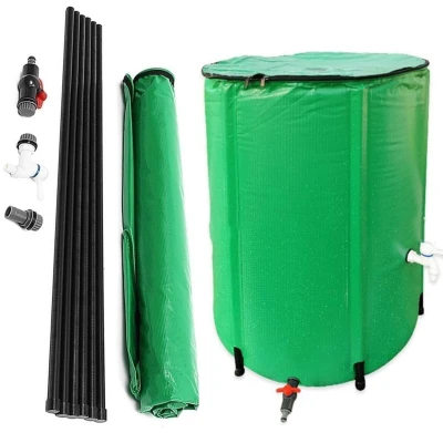RealG RC-K-960 Skládací sud na dešťovou vodu s kohoutem, 100 l