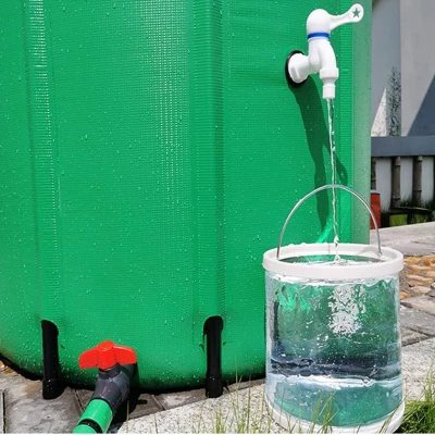 RealG RC-K-960 Skládací sud na dešťovou vodu s kohoutem, 100 l
