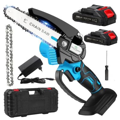 RealG RC-K-2315 Mini akumulátorová řetězová pila 21 V, 550 W, 2 baterie, kufr