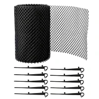 RealG RC-K-2097 Sieťka na odkvapy proti listiu a nečistotám 15 cm x 6 m + spony