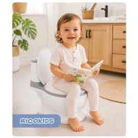 Ricokids RK-290 Interaktivní dětský nočník se zvukem splachování, bílo-šedý