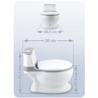 Ricokids RK-290 Interaktivní dětský nočník se zvukem splachování, bílo-šedý