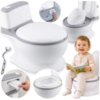 Ricokids RK-290 Interaktivní dětský nočník se zvukem splachování, bílo-šedý