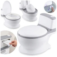 Ricokids RK-290 Interaktivní dětský nočník se zvukem splachování, bílo-šedý
