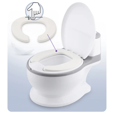 Ricokids RK-290 Interaktivní dětský nočník se zvukem splachování, bílo-šedý