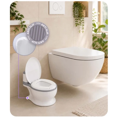 Ricokids RK-290 Interaktivní dětský nočník se zvukem splachování, bílo-šedý