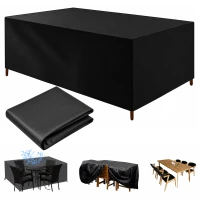 RealG RC-K-2428 Ochranná plachta na záhradný nábytok 220 x 105 x 105, čierna