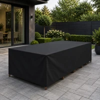 RealG RC-K-2428 Ochranná plachta na záhradný nábytok 220 x 105 x 105, čierna