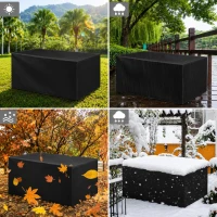 RealG RC-K-2428 Ochranná plachta na záhradný nábytok 220 x 105 x 105, čierna