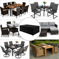 RealG RC-K-2428 Ochranná plachta na záhradný nábytok 220 x 105 x 105, čierna