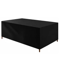 RealG RC-K-2428 Ochranná plachta na záhradný nábytok 220 x 105 x 105, čierna