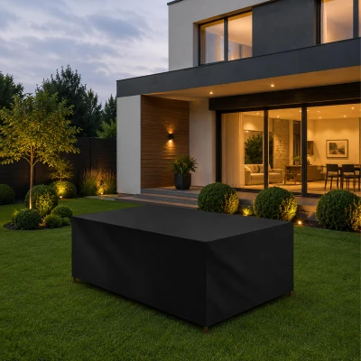 RealG RC-K-2428 Ochranná plachta na záhradný nábytok 220 x 105 x 105, čierna