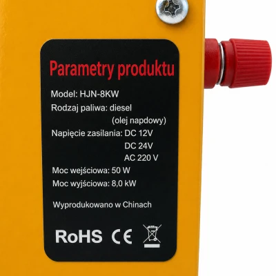 RealG RC-K-2569 Naftový ohrievač 8 kW 12/24 V, Bluetooth, diaľkové ovládanie, LCD displej