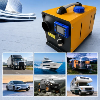 RealG RC-K-2569 Naftový ohrievač 8 kW 12/24 V, Bluetooth, diaľkové ovládanie, LCD displej