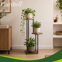 Gardlov 28173 Stojan na kvety 78 x 30 cm, 3 police, hnedý 