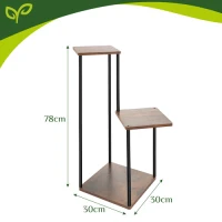 Gardlov 28173 Stojan na kvety 78 x 30 cm, 3 police, hnedý 