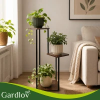Gardlov 28173 Stojan na kvety 78 x 30 cm, 3 police, hnedý 