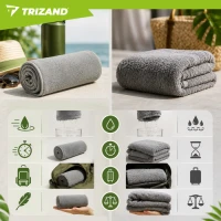 Trizand 27783 Rýchloschnúci uterák 120 x 60 cm, sivý